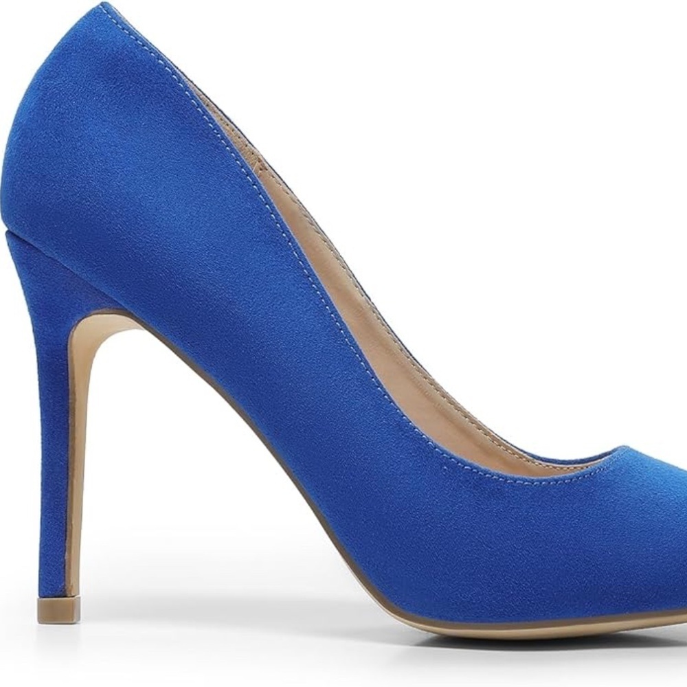Women's Closed Toe High Heels Dress Pointed Toe Wedding Pump Shoes - Picture 3 of 5